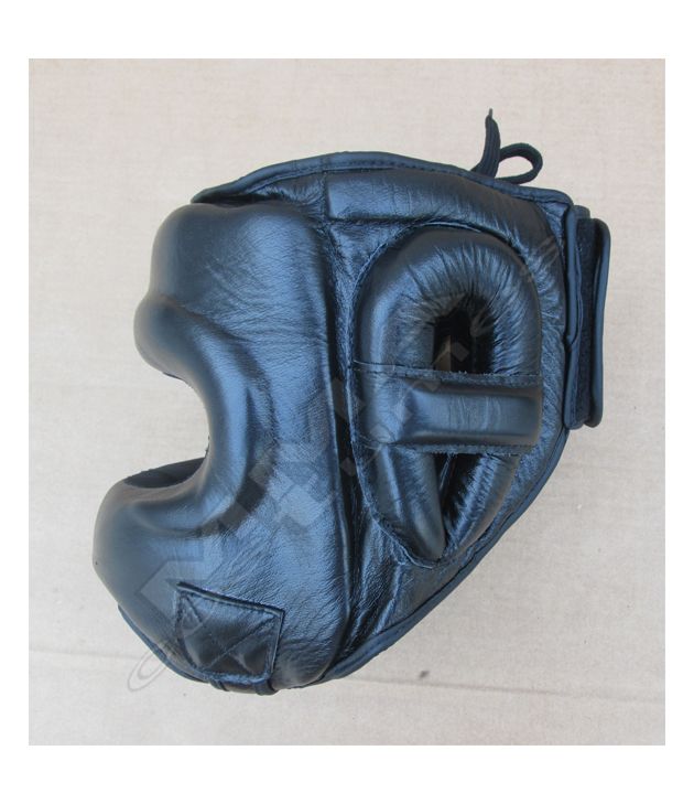 Premium Leather Full Face Nose Bar Head Guard Ã¢ï¿½ï¿½ Black Color | Wholesale Price