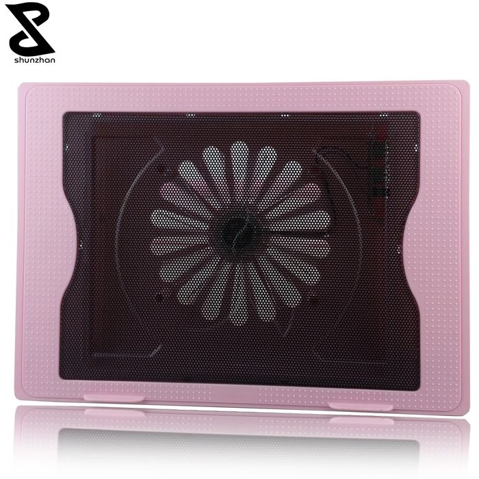 Girl favorite pink laptop cooling pad with one fan notebook stand