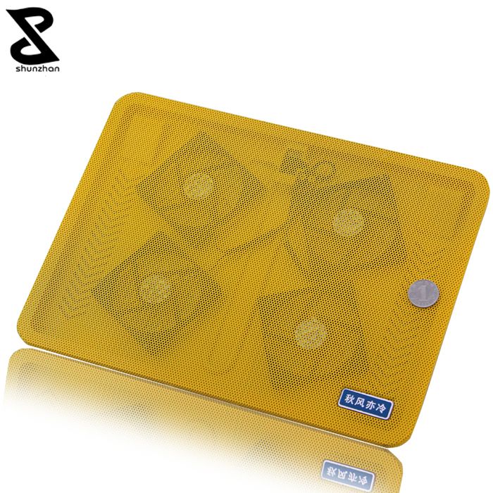 Ultra-thin colorful laptop cooler pad with 4 fans