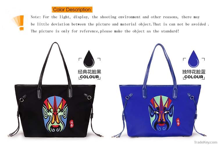 (Free shipping)Chinese Peking Opera Face Shoulder Bags Ladies Bags