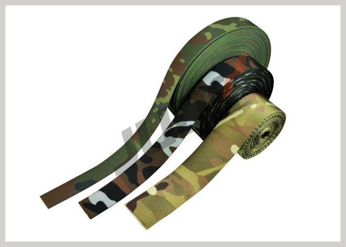 Military Camouflage Webbing \ Military Camo Tubular Webbing