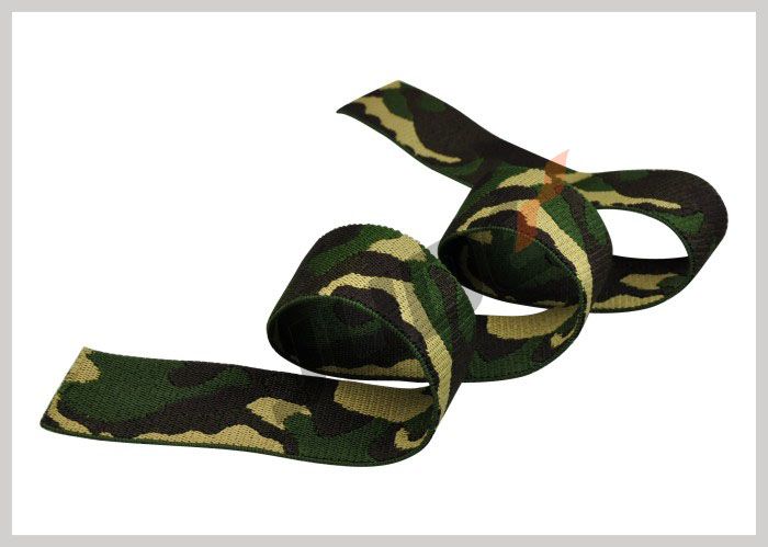 Camouflage Jacquard Elastic Webbing \ Amry Camo Jacquqrd Elastic Webbing