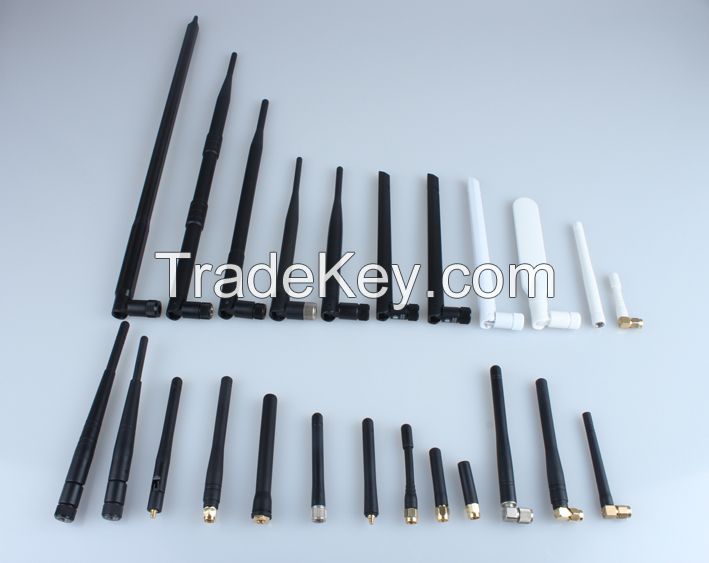 WIFI, GSM, GPRS, 3G, 2.4G/5.8G, 433/470/868/915MHZ Rubber Antenna