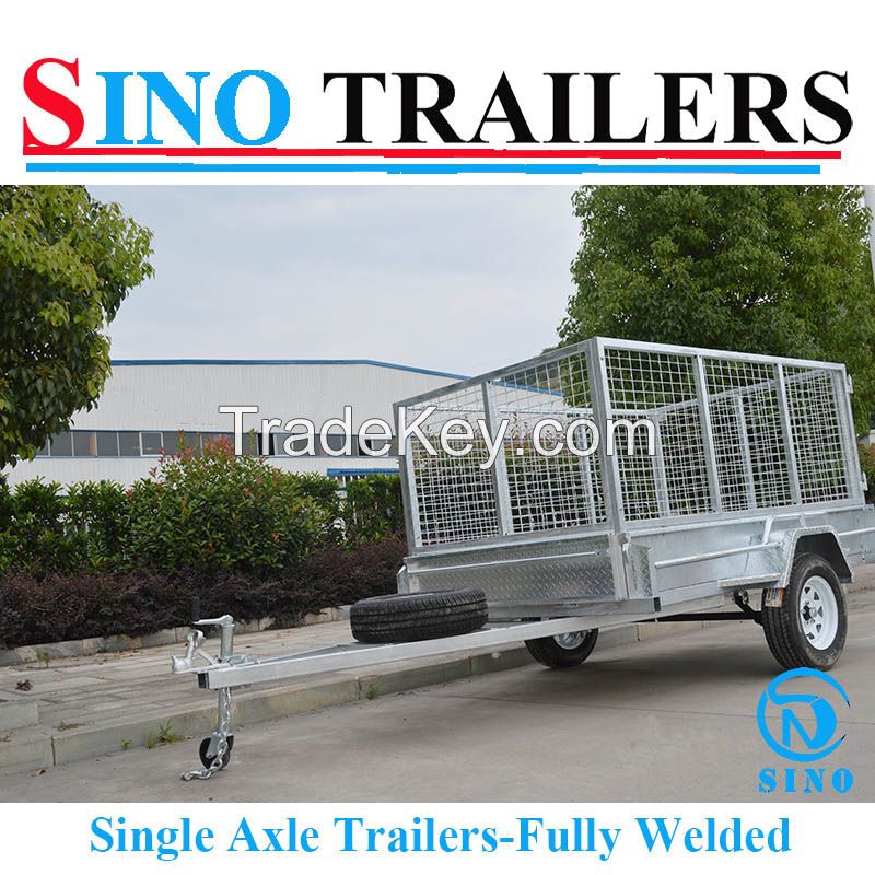 6*4 Australian Fully Welded Single Axle Box Trailer