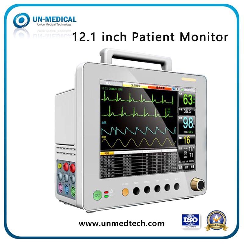 12.1 Inch Vital Sign Monitor Multi-Parameters Patient Monitor with ECG+SpO2+NIBP