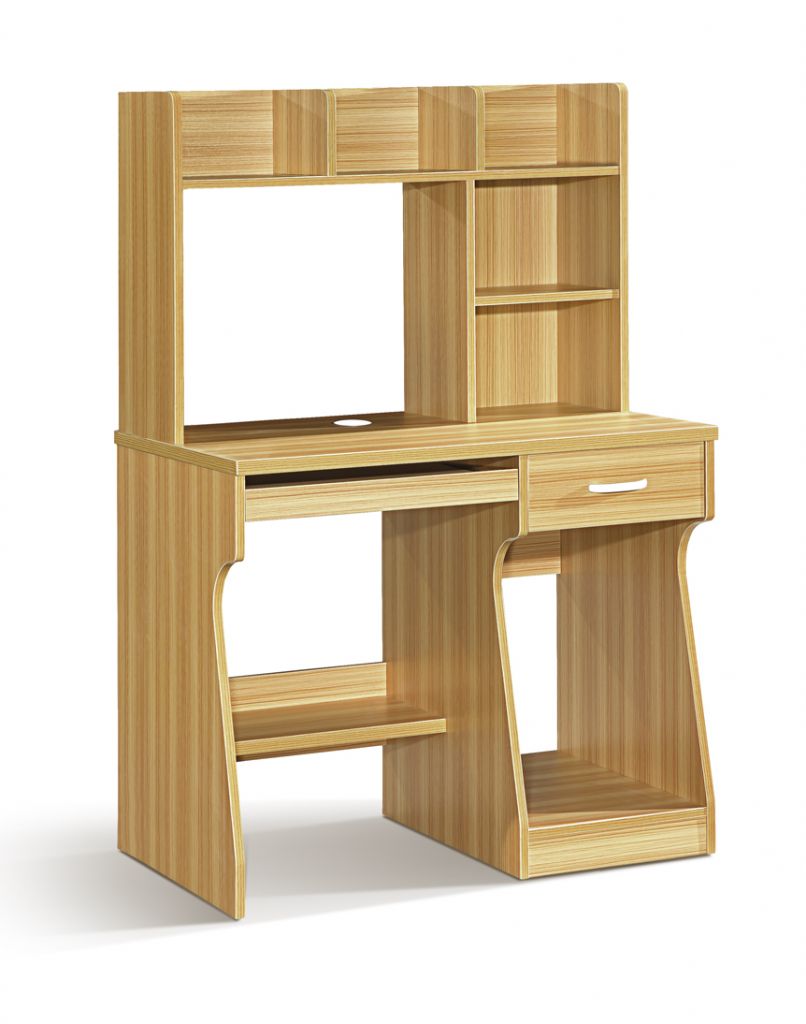 High Computer Table with Bookcase