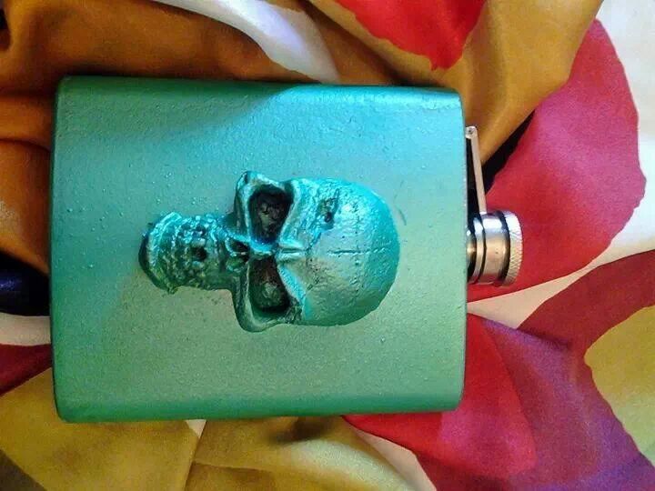 3D skull flask