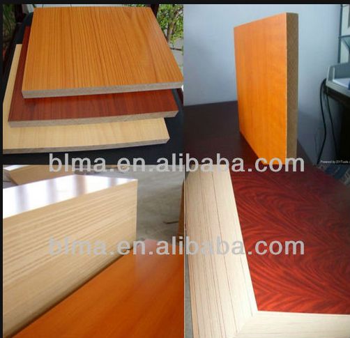 16mm MDF, 16mm melamine mdf, woodgrain melamine and solid color mdf for decorations  