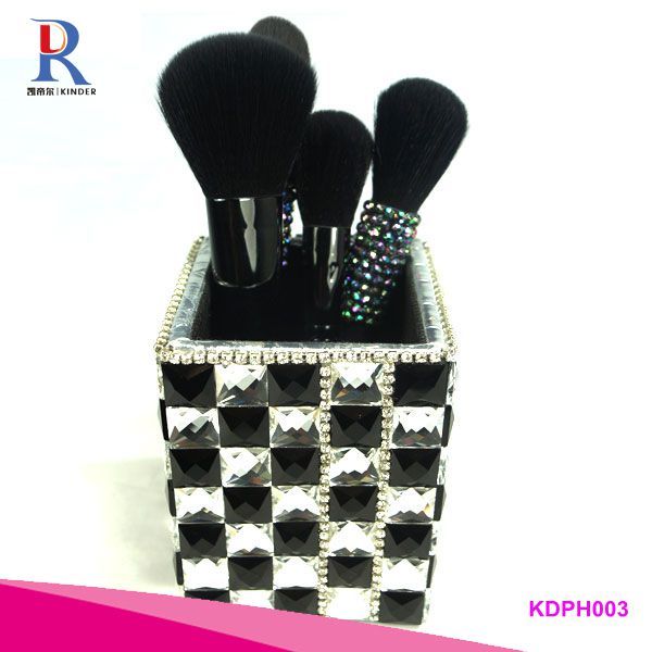 zebra crystals beaded desk pen holder  diamonte your desk organizer