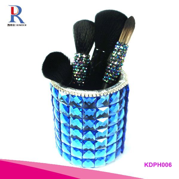  stationery&gift zebra crystals beaded pen holder diamonte your desk organizer