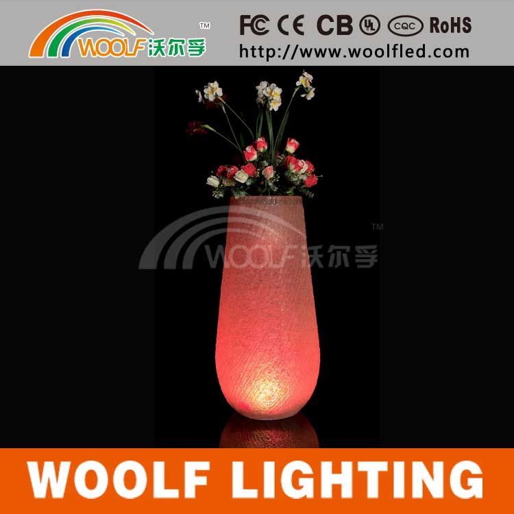 Glow Flower Vase Modern LED Garden Home Decoration