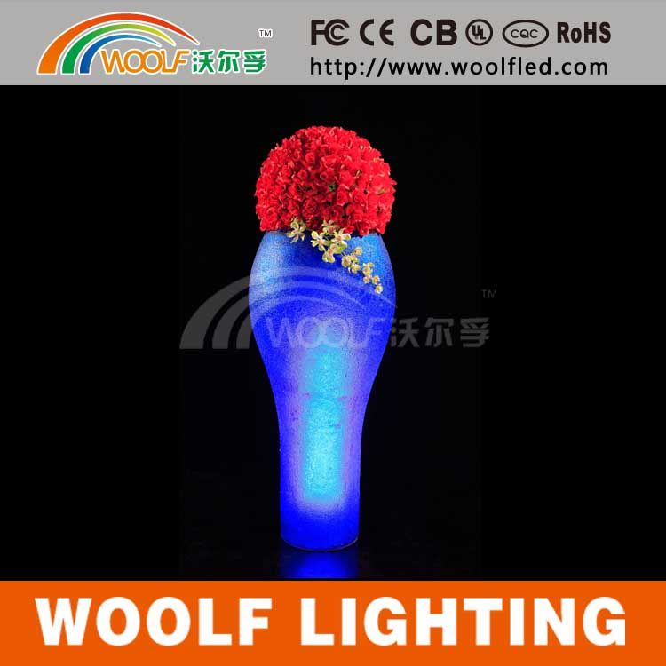 Home Decorative Resin LED Lighting Garden Flower Pot