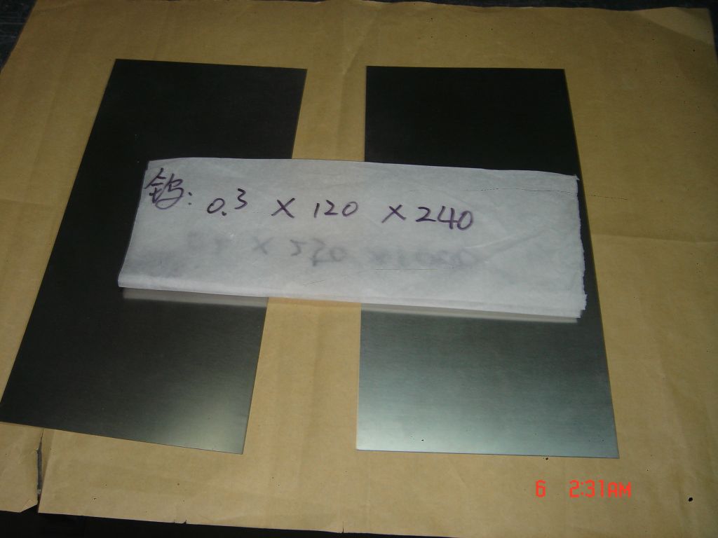 Tungsten Sheets