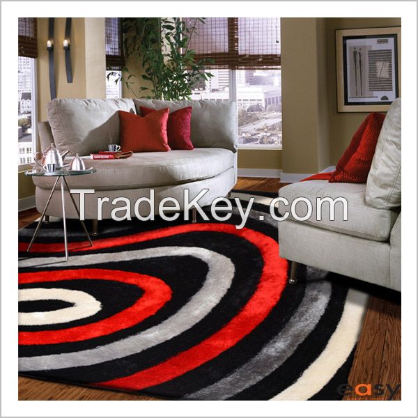 Luxury handmade polyester 3d carpet in China