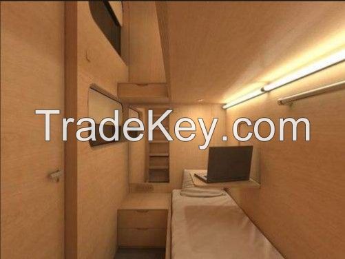 STARSDOVE Wooden Single Soundproof Capsule Container Hotel Capsule Hotel Bed Sleep Pod Bed Caps bunk bed