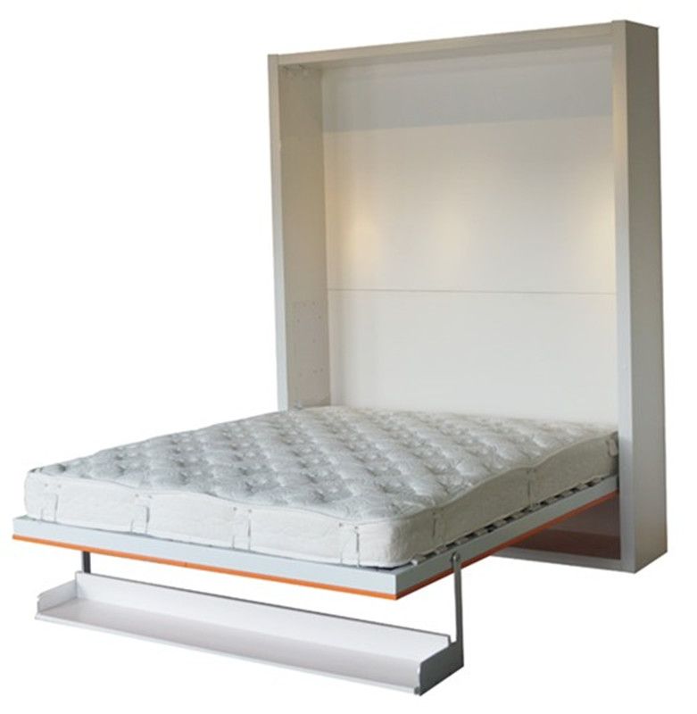 Double Space Saving Wall Bed with Bookshelf