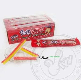 IVY-S213-2 Gummy candy stick filled sour powder jelly stick 