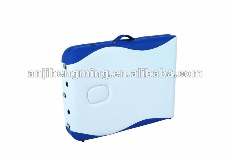 HengMIng 3-section white+blue portable massage bed