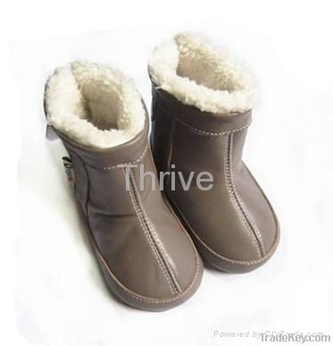 Baby soft sole leather boot infant toddler warm shoes