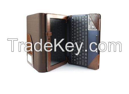 Brown Leather Keyboard Pouch Folio Stand Case Cover for ASUS Transform