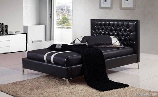 2014 Bedroom Furniture Leather Bed