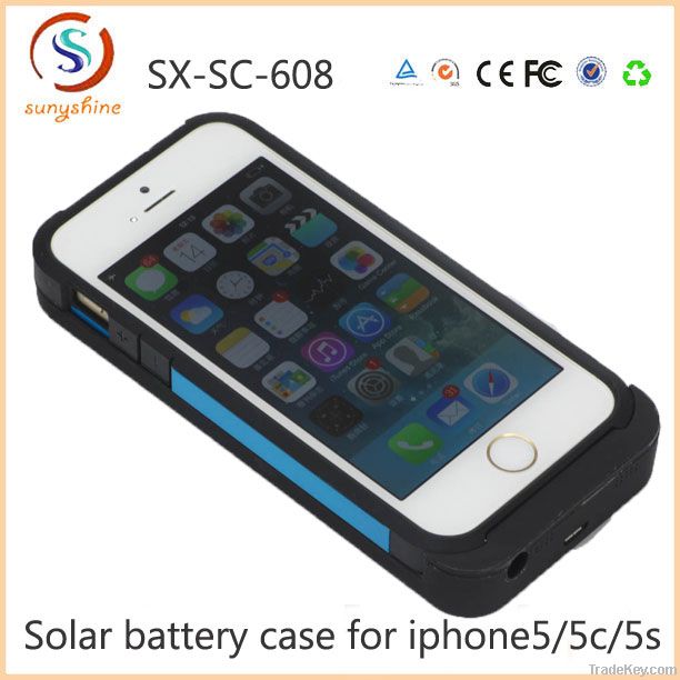 2600mah solar charger battery case for iphone5s