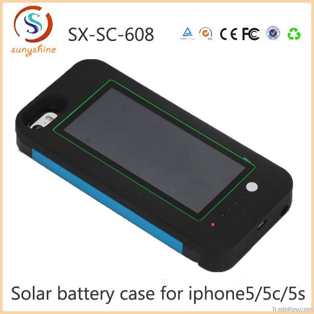 2600mah solar charger battery case for iphone5s