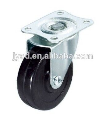 1.5inch-3inch black rubber swivel industrial caster