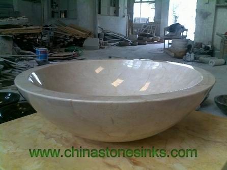 Crema Marfil Marble Basin