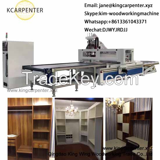 Mdf Board Cabinets Doors Production Line Cnc Router Machine With