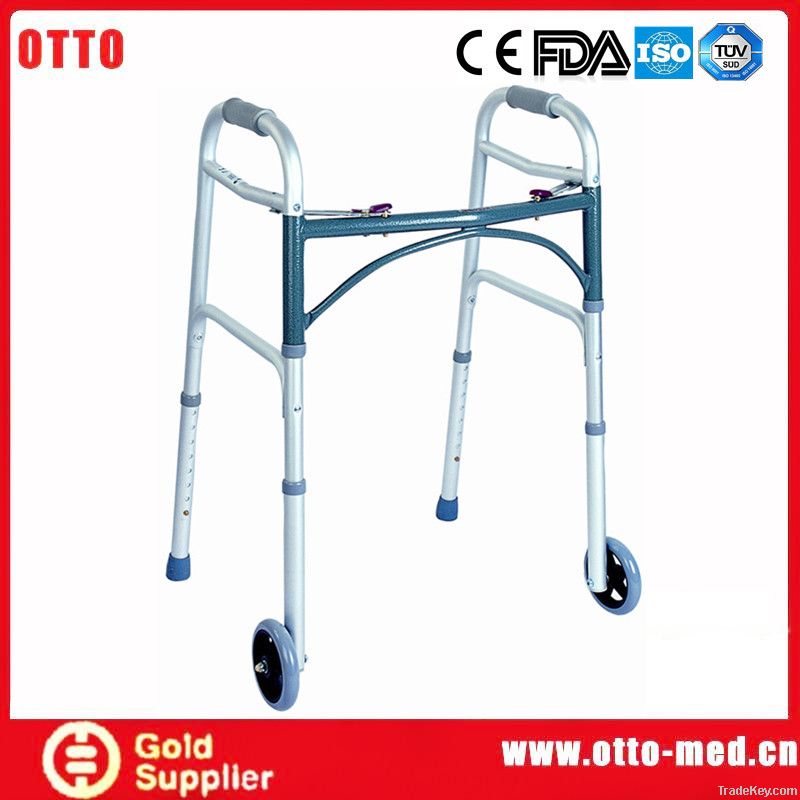 Aluminum folding disabled walker