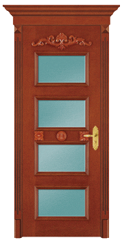 solid interior wood door with glass