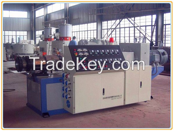 Conical twin-screw plastic extruder