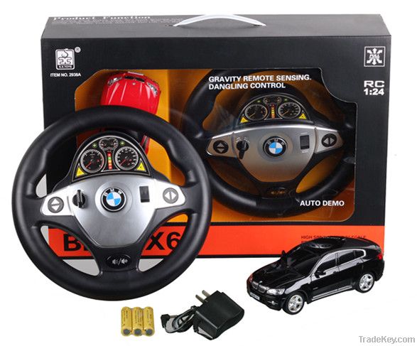 2014 New Licensed 1:24 RC Car with Novelty transmitter, RC car for kids