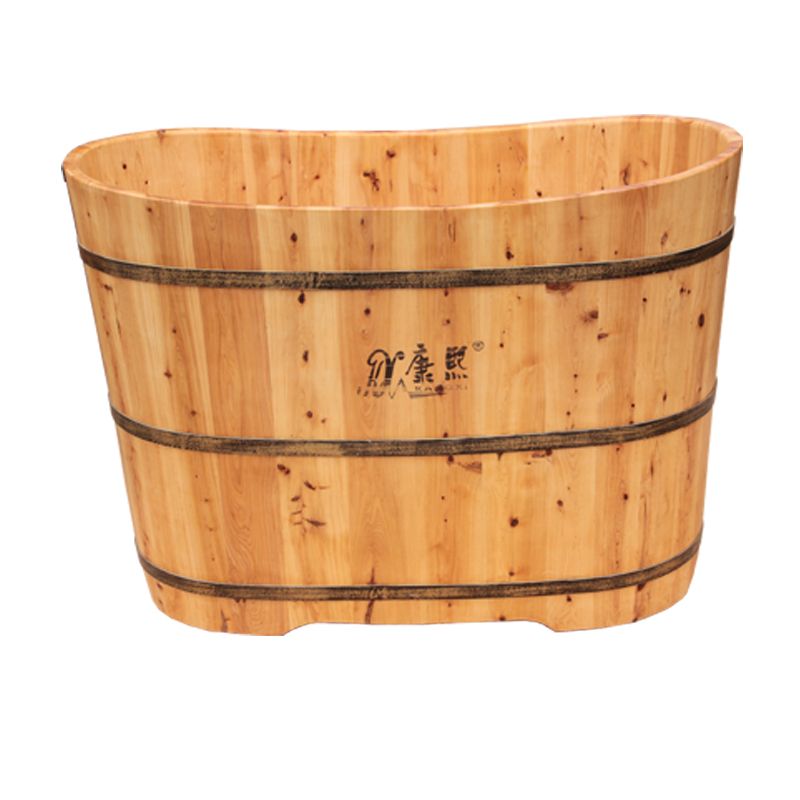 Deep Cedar bath crock suitable for soaking