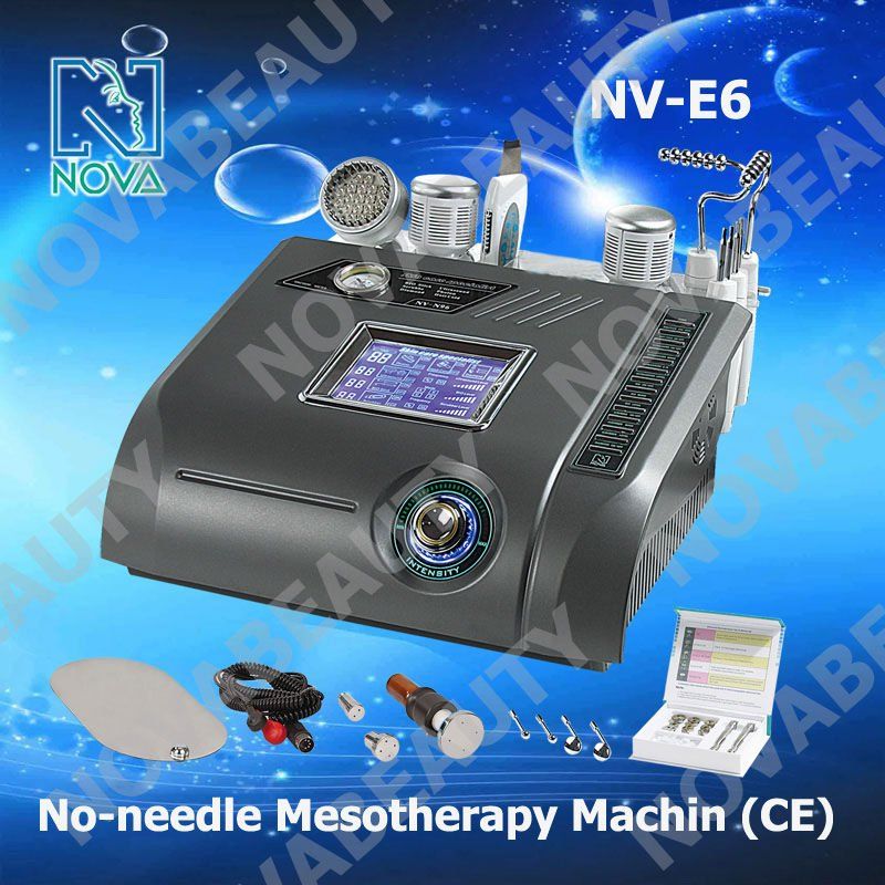 2014 best-selling NOVA NV-E6 No-Needle Mesotherapy Equipment glutathione whitening injection&amp;slimming injection beautymachine(6 in 1),CE approval