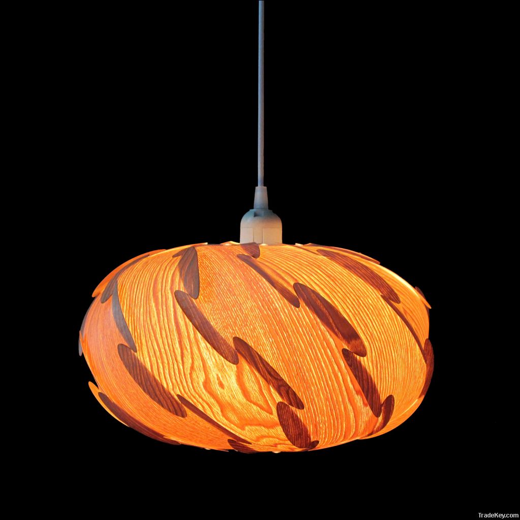 Wood veneer shade