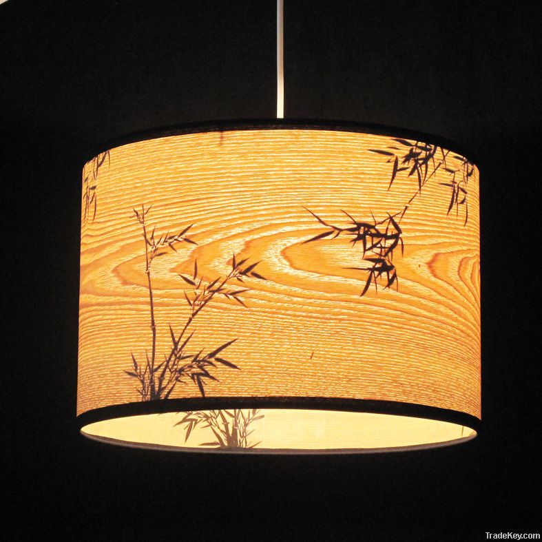 Wood veneer shade