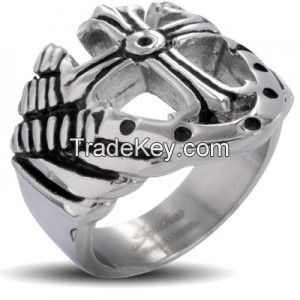 Vintage Cross Stainless Steel Rings