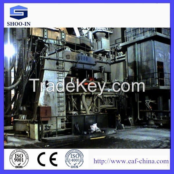 eco-friendly energy saving vertical and continuous charging scrap preheating arc furnace