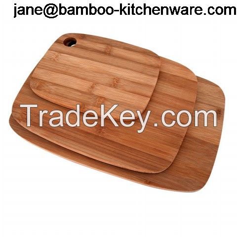 Bamboo Cutting Board 3-piece Set and Bamboo Utensil 6-piece set