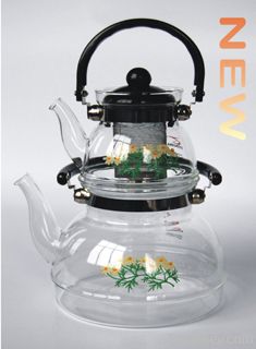 Glass tea/coffee pot set