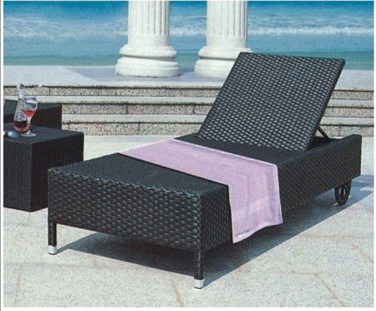 Hot sale rattan sun lounger