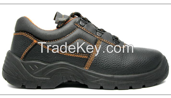 Classic safety working shoes low shoes printed leather upper and PU outsole 