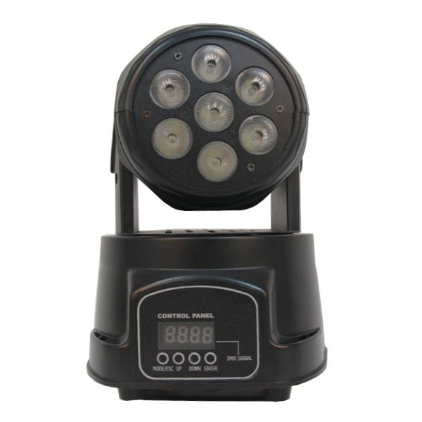 7LEDs Mini Moving head light RGBW 4in1 Tri LED Spot Light