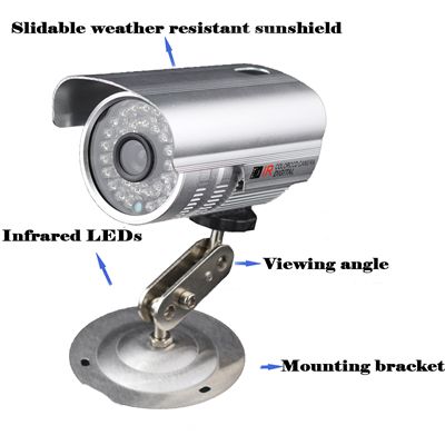 Waterproof Silver Bullet Security CCTV Camera