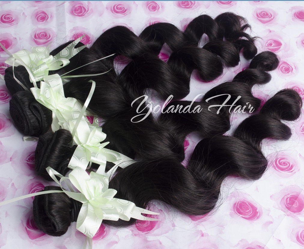 Brazilian virgin hair loose wave 1 pc hair ,smooth and soft hair 