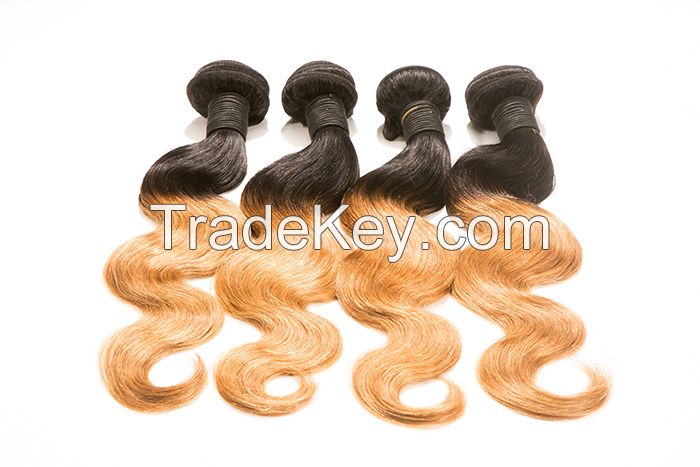 Ombre Color 6A Brazilian Virgin Hair Weaves 4Pcs/Lot Bundles 