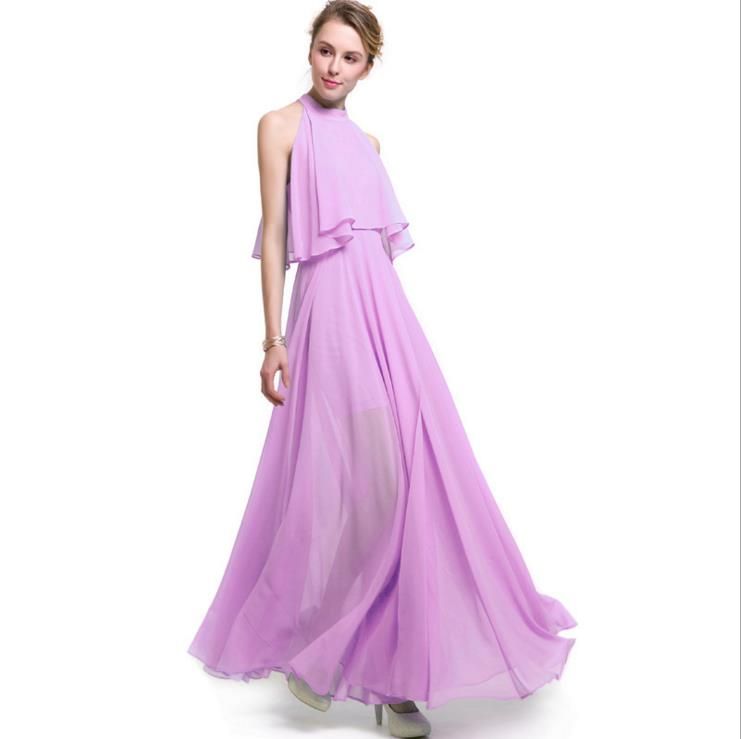 Latest plain chiffon stylish maxi dresses