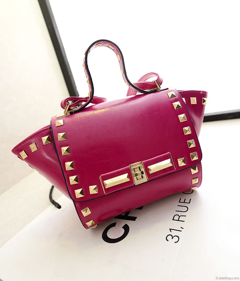 Fashion Women Handbag Rivet Tote Bag Shoulder Bag